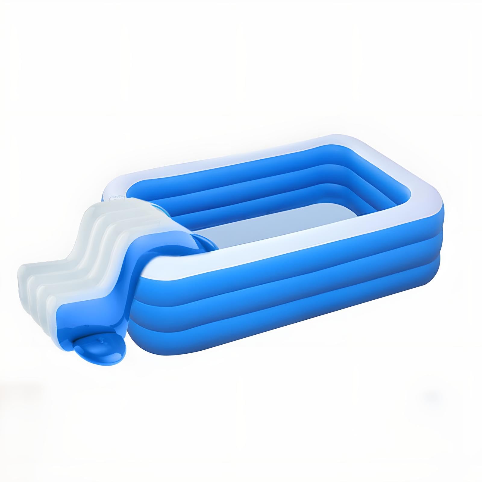 HAEOZIZU Large Foldable Pool Slide for Children, Home Use, with Electric Air Pump, IndoorOutdoor Use, High Capacity, Summer Swimming, No Assembly
