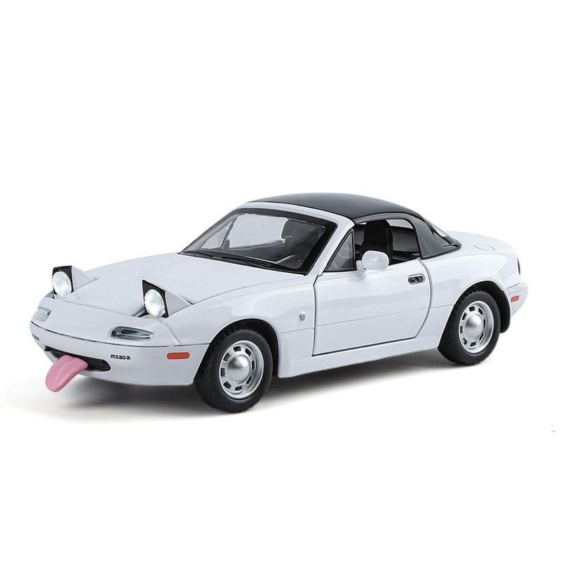 1/24 Mazda MX5 Legierung Automodell Sound und Licht Pull Back Kinderspielzeug Sammlerstücke Geburtstagsgeschenk