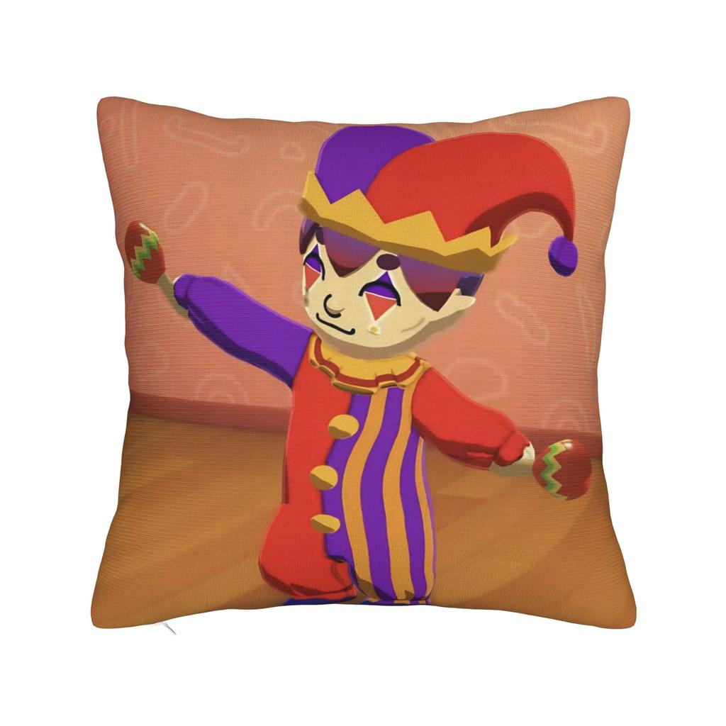 Hugh Morris Tomodachi Life Clown Square Pillow Case Cushion Cover Awesome Zipper Decor Pillowcase for Home 18"