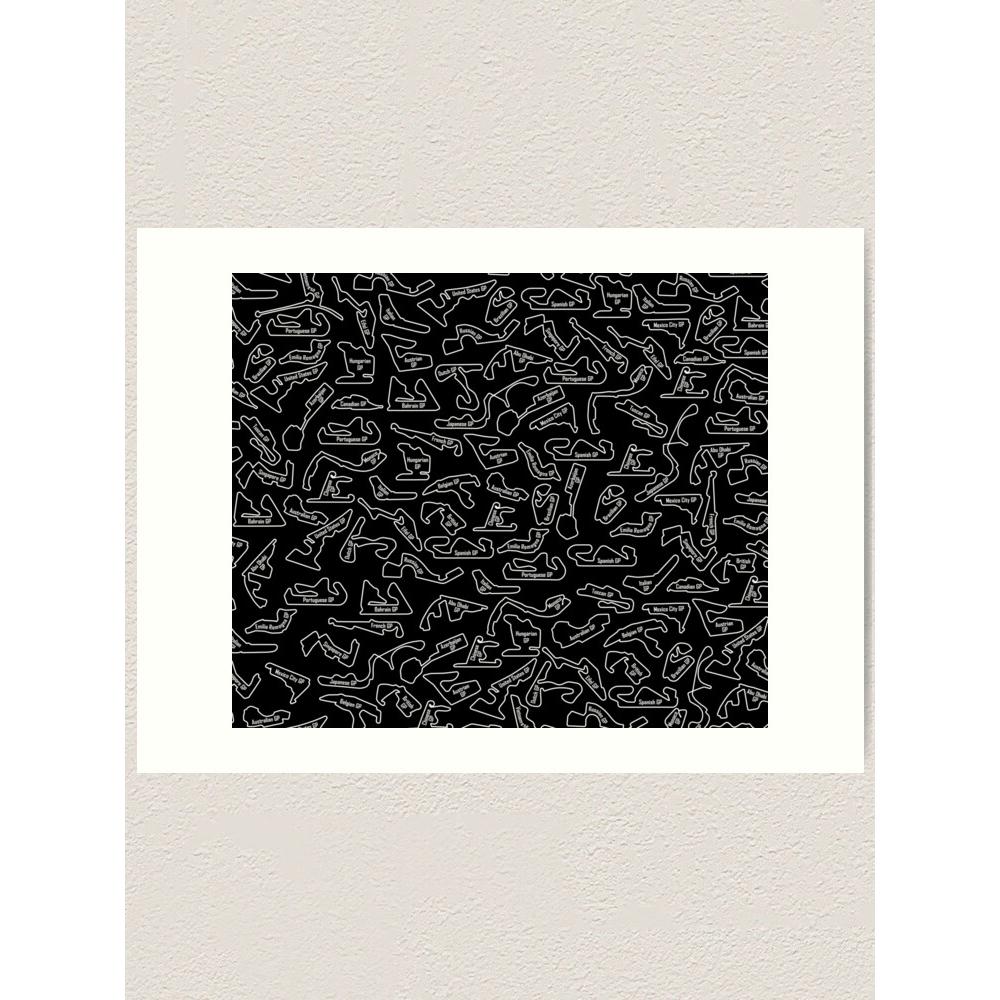 Tapestry of the race track layout 75x100 чёрный
