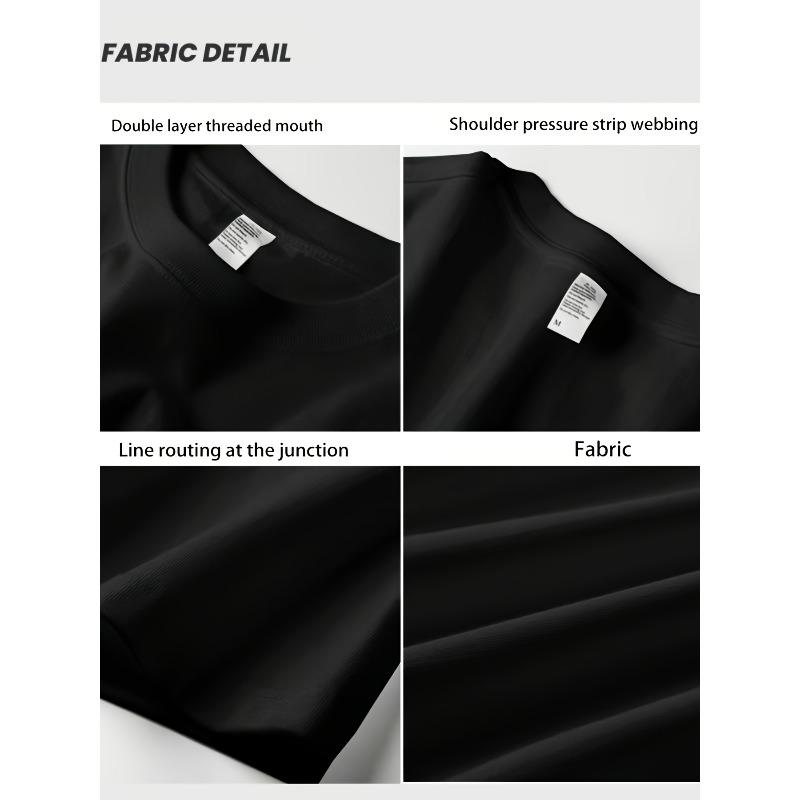European sizes Fashion Printed Short-sleeved T-shirt for Men in Summer Heavy Pure Cotton Korean-style Japanese-style Printed Versatile Tops