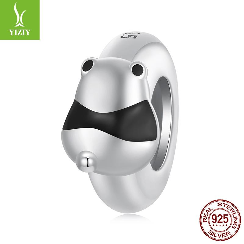 S925 Silver Silicone Positioning Bead Spacer Accessories, Personalized Retro Versatile Diy Bracelet Beads Loose Beads