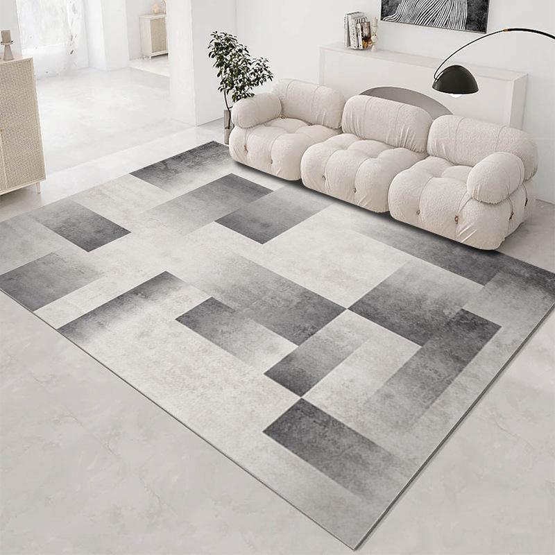 Modern Geometric Living Room Carpet, Simple Sofa Coffee Table Pad, Bedroom Closet Large Area Carpet, Home Decoration