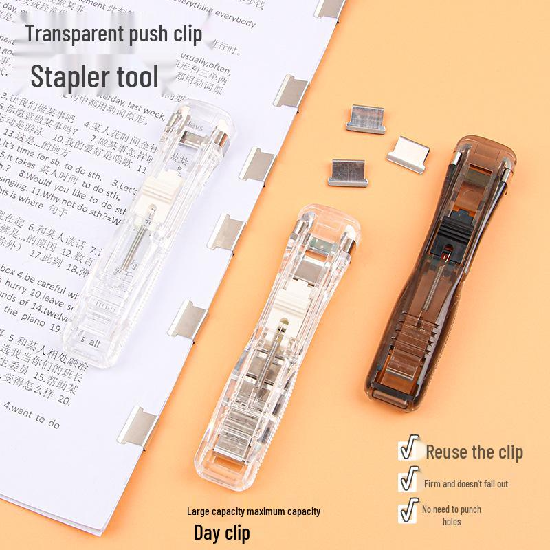 Clear Push Clip Organizer: File Folder & Snack Sealer for Student Papers