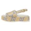 Gucci One Strap Sandals Women's Beige 695078 UWB10 9572