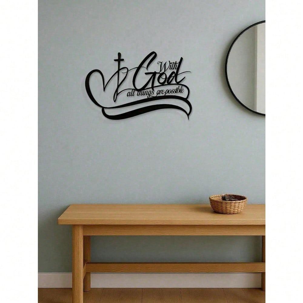 Metal Wall Art Decor Home Office Kitchen Plaque Sign Hanging