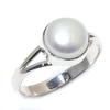 Natural Pearl Gemstone Handmade 925 Solid Sterling Silver Gift Ring S.9.5 u3G48