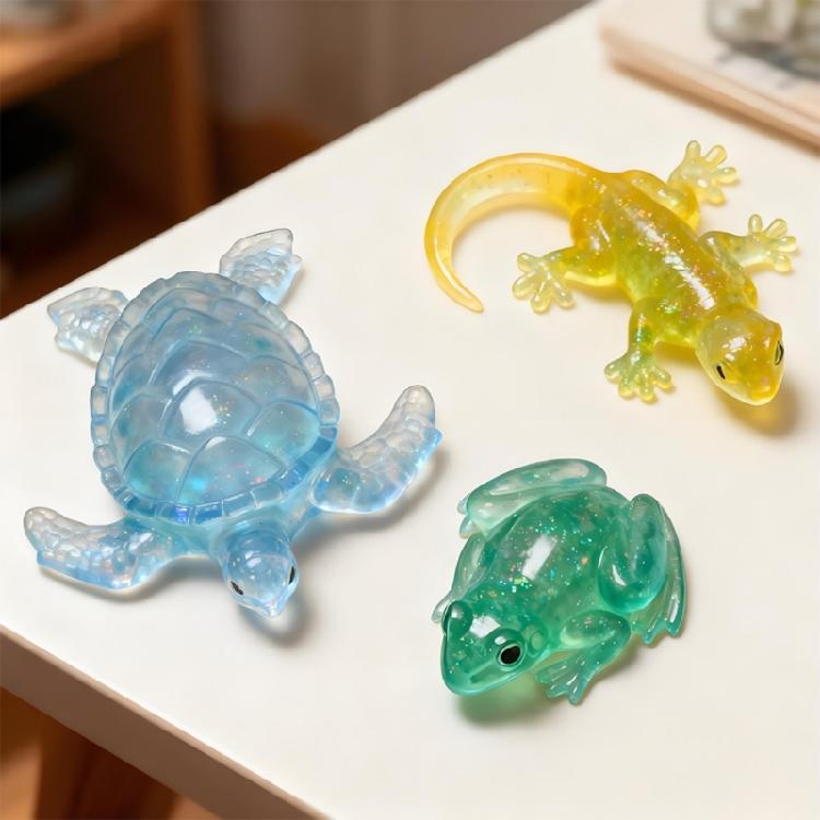 Silicone Animal Mold Desktop Cartoon Animal Resin Figurines Craft with Easy Demolding Home Creative Projects