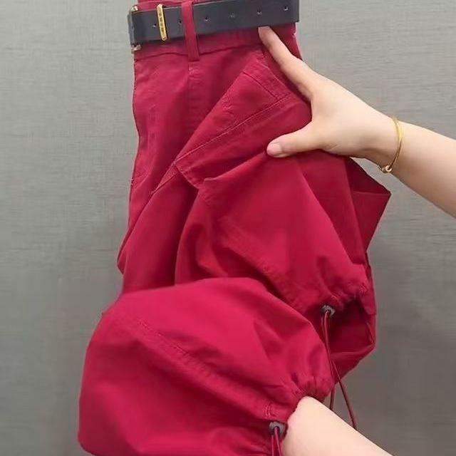 

Women s High-Waisted Cargo Pants: Modern 2025 Style, Slimming, Loose and Versatile 9/10 Length Harem Fit 3XL for 138-148 pounds