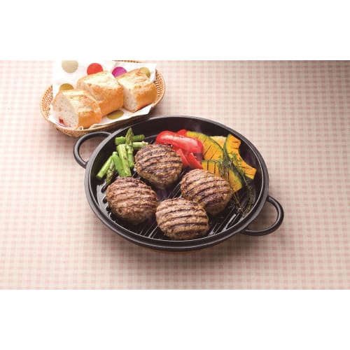 Ishigaki Iron Pot, Multi-Purpose Pot, IH Compatible, with Ceramic Bowl, Cast Iron, 33cm Wide X 26.5cm Deep X 12cm High, Iron Pot with Ceramic Bowl, Bo