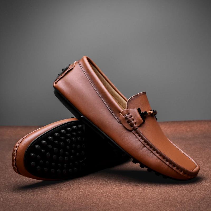 Pantofi Bărbați Italieni Noi Casual Retro Slip on Formal Bărbați Mocasini Mocasini Piele Moale Pantofi de Condus Pantofi de Barcă Ușori