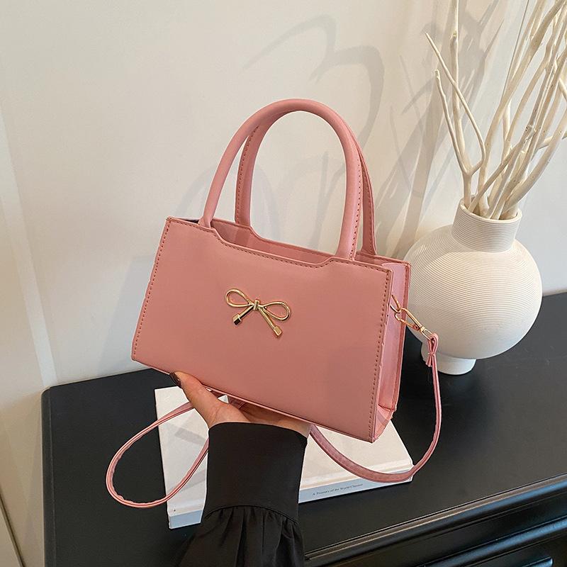 Bow Underarm Bag Women's 2025 Summer New Simple Foreign Style Small Square Bag High Texture Shoulder Messenger Bag