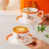 Set di tazze da caffè in ceramica Jinmingli Cavallo Rampante