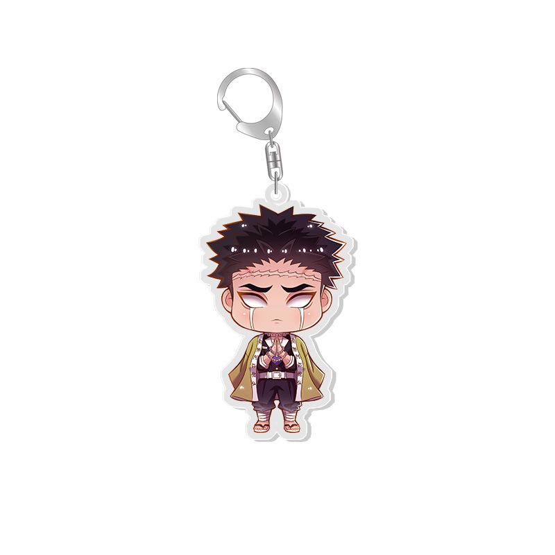 Demon Slayer Double-Sided Acrylic Keychain: Tanjiro, Nezuko, Zenitsu, Shinobu, Giyu Pendant