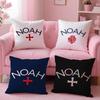 Luxury Brand N-Noah Cushion Cover Soft Short Plush Double-Sided Printing Home Decor Machine Washable Pillow Case Gift