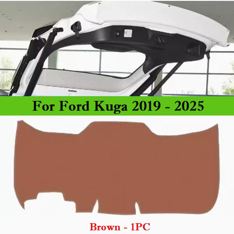 Car Trunk Door Leather Anti Kick Pad Tailgate Protective Mat Interior Cargo Liner For Ford Kuga 2019-2026 EcoSport 2012-2026