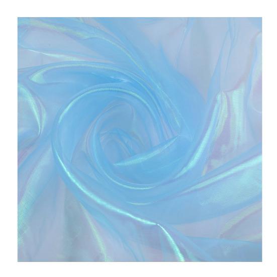 Organza Fabric for Wedding Decorations Party Wear, 2 Yards Long 59-Inch Wide, Rainbow Holographic Gauze for DIY Photography Backdrops, Personalized