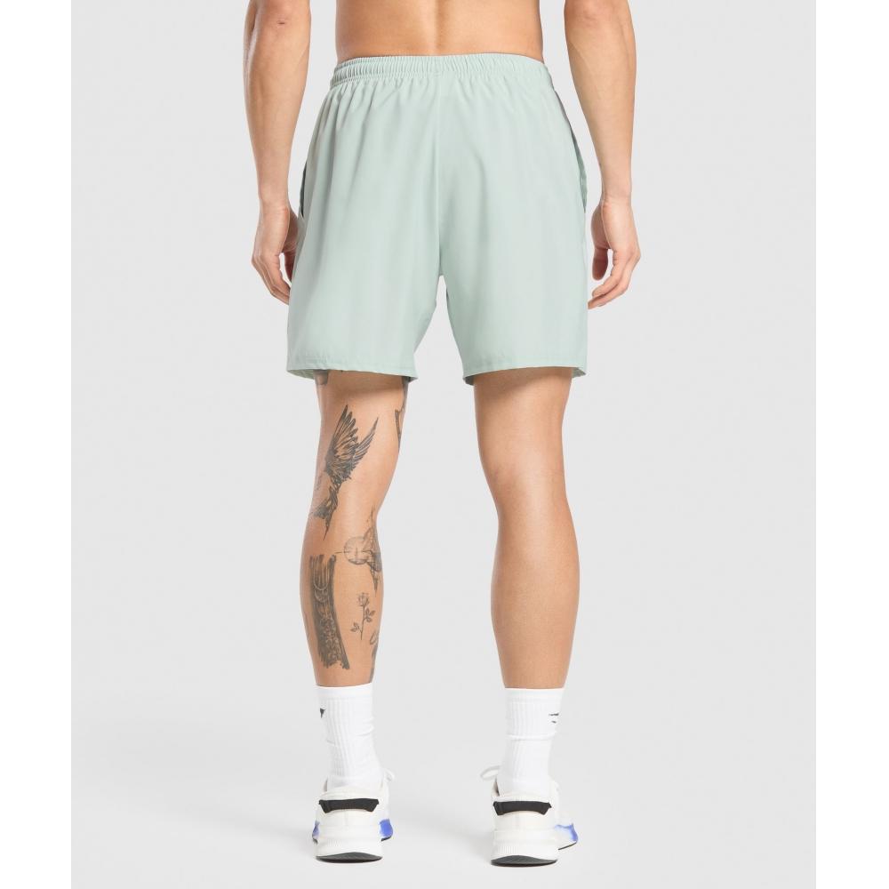 Gymshark Keep Showing Up 7  Shorts Morning Blue A2b9x Udbn