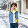 Gilet Bicolore Casual con Zip per Bambini e Bambine per la Scuola e il Gioco all'Aperto