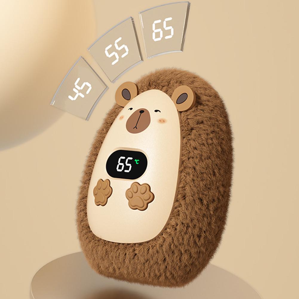 Plush Hand Warmer Electric Hand Warmer Digital Display Mini Hand Warmer Heater Cartoon Portable Hand Heater for Indoor Outdoor