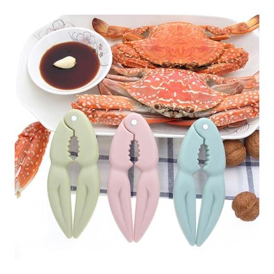 TIDTALEO Pink PP Plastic Crab Leg Crackers Kitchen Goods with Chestnut Peeler Function, Perfect for Christmas and Home Parties, Convenient Kitchen