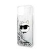 Karl Lagerfeld Liquid Glitter Nft Choupette Head - Etui Iphone 14 Plus (Srebrny)