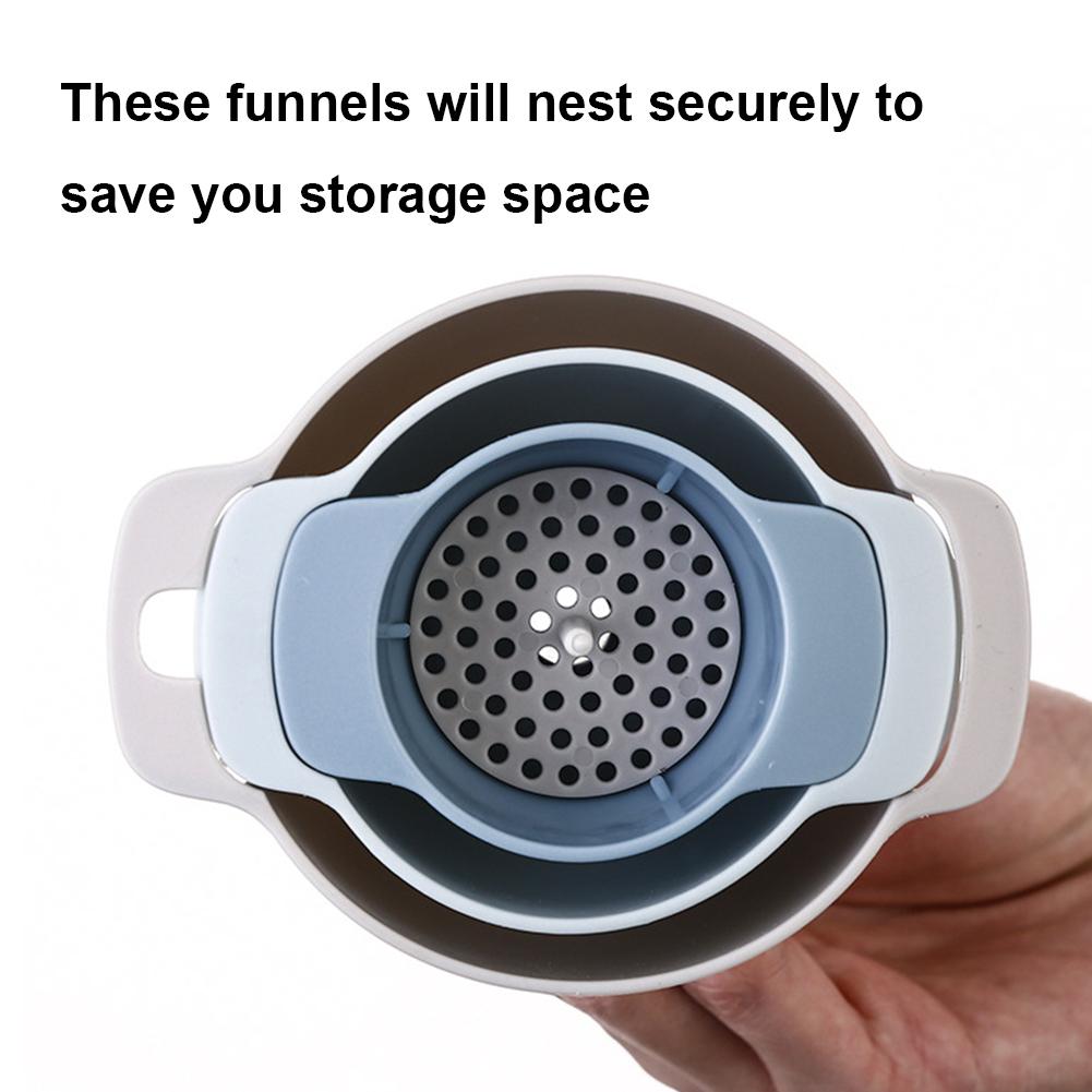 4 In 1 Funnels BPA-Free Food Grade Oil Funnel with Removable Strainer Mini Funnels Plastic Funnels for Oils Fluid Spice Powder