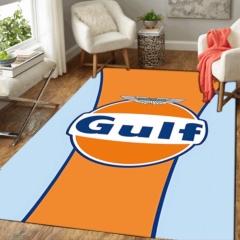 Vintage Gulf Oil Logo Rug Floor