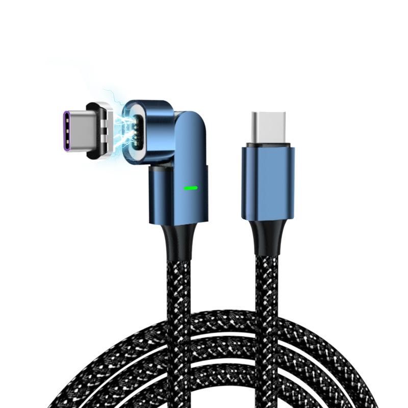 Magnetic 100W Fast Charging Cable with 180° Rotation for Apple Devices and Type-C