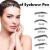 EELHOE 4-Punkt-Augenbrauenstift Wasserdicht Tattoo Schweißfest Langanhaltend 5 Farben Flüssiger Microblading Augenbrauenstift Kosmetisches Make-Up