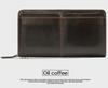 MVA Men's Long Retro Genuine Leather Wallet - Large Capacity Card Holder with Multiple Slots, First Layer Cowhide Clutch Bag.