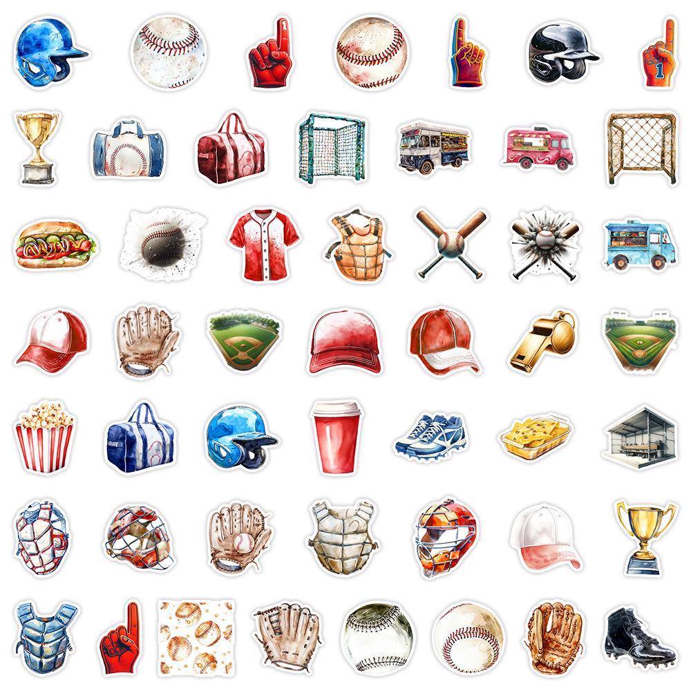 50 Sports Baseball Graffiti Waterproof Stickers for Water Bottles & Computers