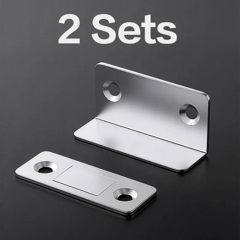 4 Sets Ultra-dünne magnetische Schrankverschlüsse Starke Tür-Magnete Stopper Unsichtbarer Klebe-Schubladen-Magnetverschluss für Küchenschrank