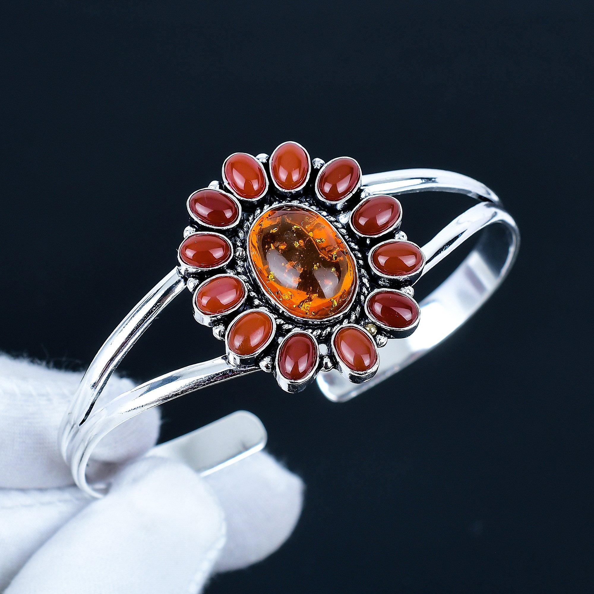 

Натуральный Красный Коралл Драгоценный Камень Ручной Работы Манжета Браслет 925 Стерлинговое Серебро Манжета Браслет, Бирюзовый В Форме Цветка Браслет Для Жены, Унисекс Браслет, Подарок Любви 7 красный