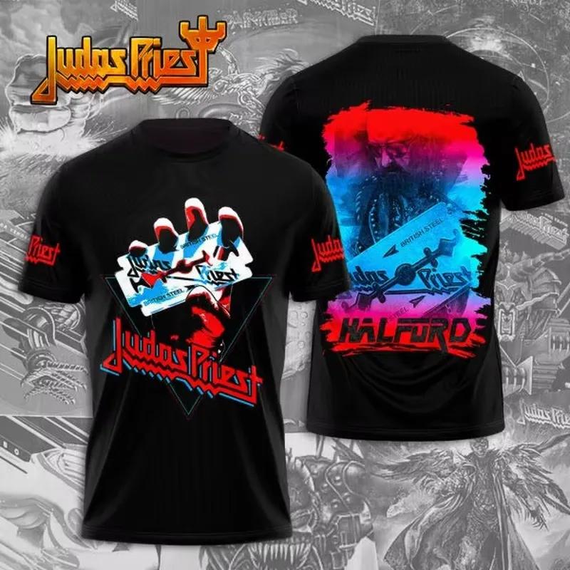 3D Digital Print Heavy Metal Rock Band Judas Priest T Shirt Men Women Fashion Short Sleeve Tops Tees Mens Clothes 2026