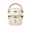 Large Capacity Double-Layer Stainless Steel Insulated Portable Lunch Box for Office Workers & Students.