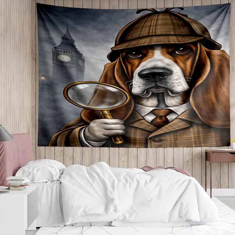 1PC Sherlock Victorian Mystery Quick-Dry Tapestry, Unique Design Tapestry, Suitable for Bedroom,Livingroom, Playroom,Heartwarming Holiday Gifts