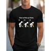 European Size Men'S T-Shirt Black How To Pick Up Chicks Funny Graphic Tee for Casual Wear