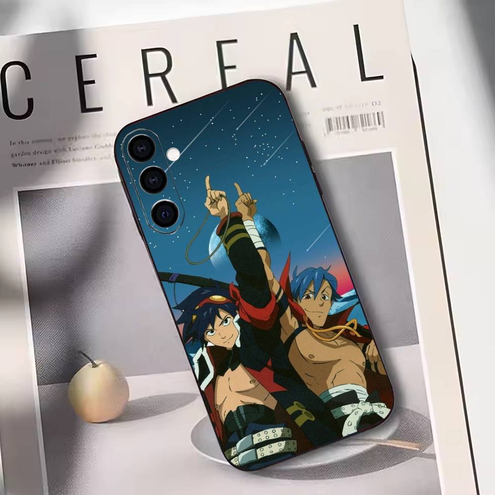 

Tengen Toppa Gurren Lagann Simon Phone Case For Samsung Galaxy A73,A72,A71,A70,A53,A52,A51,Others Soft Black Cover Samsung a50 30s 50s