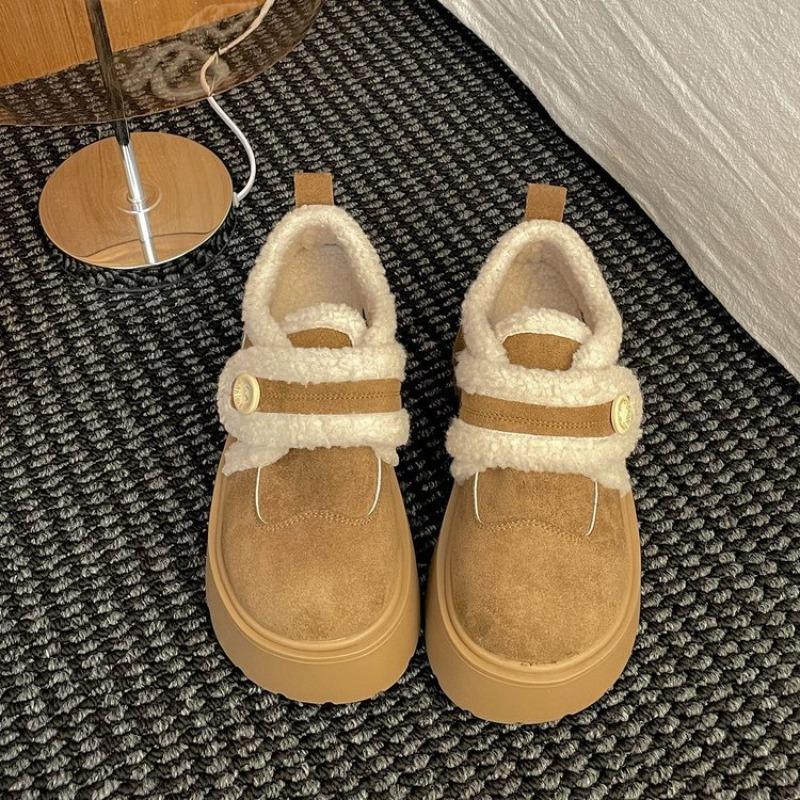 

High-top Shoes with Fur Lining, Women s New Style One-piece Cotton Boots, Snow Boots 40 верблюд