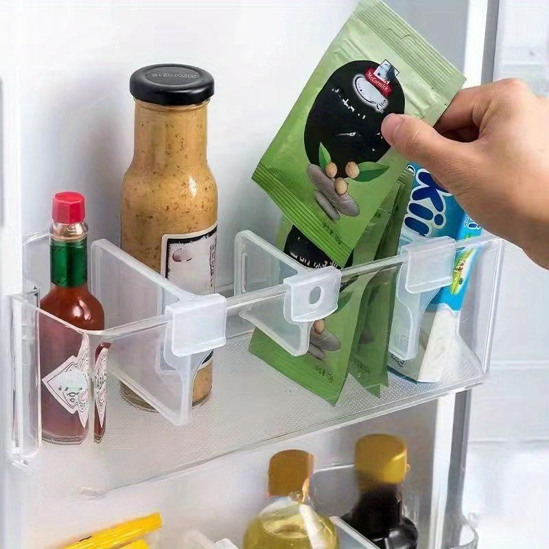 Unique 20pcs Adjustable Fridge Divider Clips - Versatile Snap-In Storage Divider for Refrigerator Organization