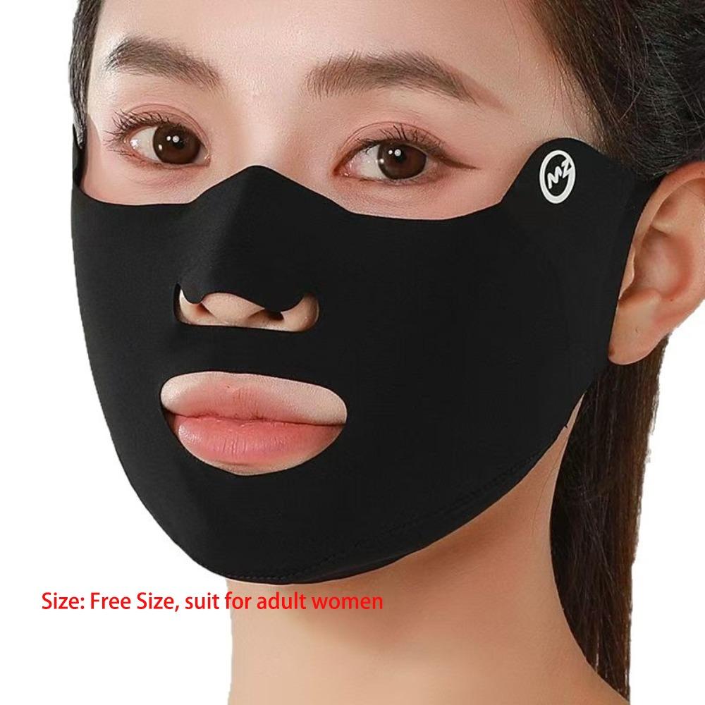 New Breathable Ice Silk Mask Washable Anti-UV Sunscreen Mask Dustproof Face Veil Four Seasons
