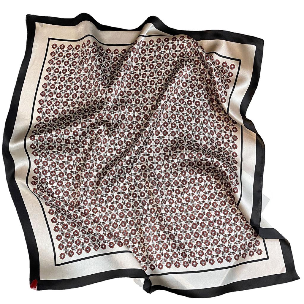1116 Korean version of spring and autumn new fashion 71 silk square scarf women's dual-purpose mulberry silk gift scarf with shirt scarf
