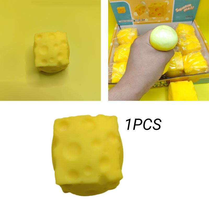 New Arrival Square Cheese Squeeze Toy For Creative Kids Wholesale Cute Simulation Cheese Blocks
