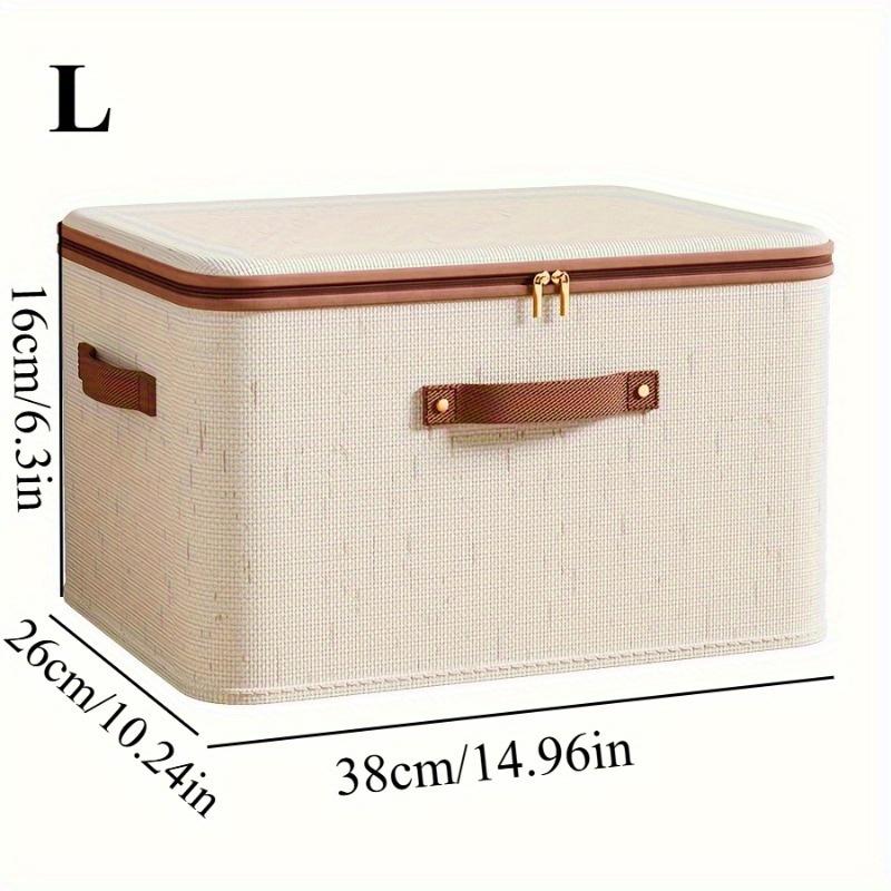 Foldable Fabric Storage Bins with Zipper Lids - Closet Organizer Boxes for Clothes, Blankets, Toys -Under Bed Storage Containers