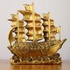 Smooth Sailing Sailboat for Living Room Office Housewarming Copper Dragon Boat Ornament Returning with a Full Ca