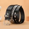 Trend Rivet Belt Heavy Metal Belt Men Women Punk Nightclub Rock Style Belt Jeans Belt Y2K Belt Fashion Decoration Women' Belt