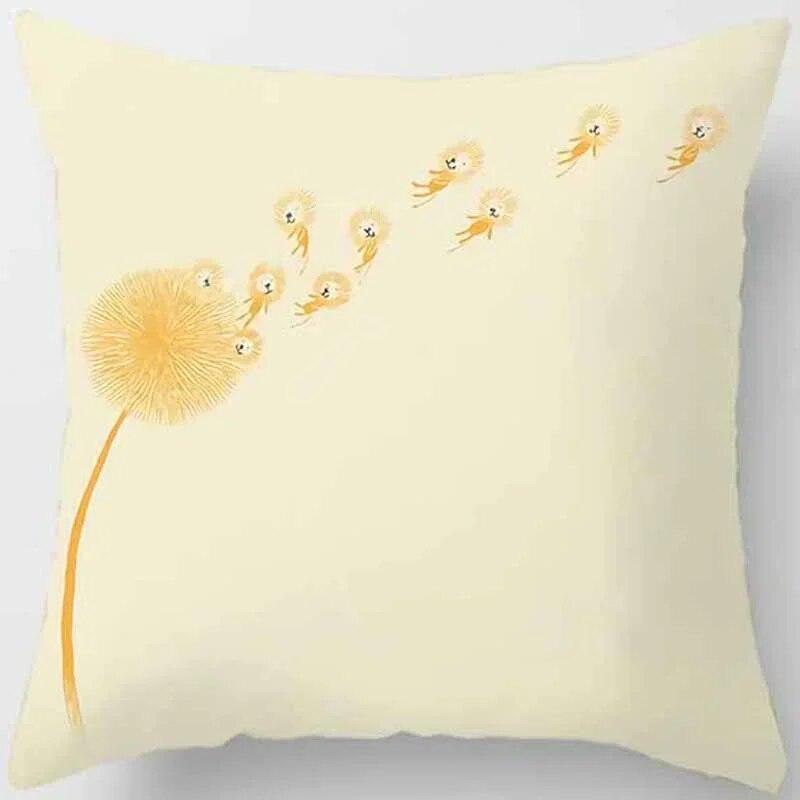 

45x45 см квадратный наволочка с принтом одуванчика, автомобильный диван, подушка для сиденья, эстетичная комната для спальни, домашний декор, наволочка для объятий 40x40cm