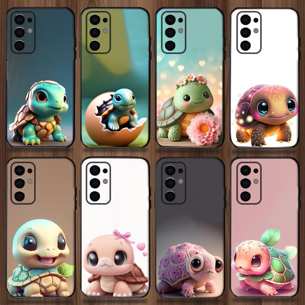 Cute Turtle Animal Phone Case For Samsung Galaxy A13,A21s,A22,A31,A32,A52,A53,A71,A80,A91 Soft Black Cover