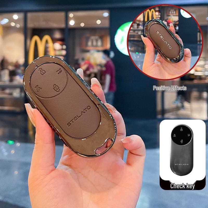 

Elegant Metal Key Shell for NIO S9T - Simple Style Electric Car Key Case